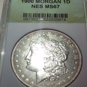 MS67 1900 Morgan Silver Dollar- $3,500 Book Value